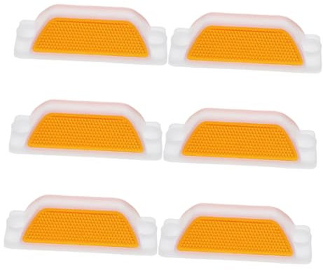 Hemobllo 6 Stück Reflektierende Einfahrtsmarkierungen Wetterfest Gelb Für Straßen Gehwege Autobahnen Erhöhte Fahrsicherheit Langlebige Materialien