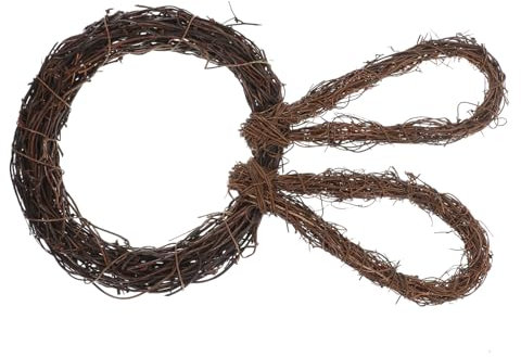 MAGICLULU Osterkranz mit Natürlichen Rattan Weinreben in Hasenform aus Rattan Leicht und Verschleißfest Kranzbinden für Wohnraumdekoration und Selbstgemacht