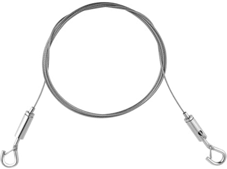 Adjustable Hanging Wire, 2m X1.5mm Stainless Steel Kit with Double Hooks , Holds 44lb/20kg, Idea for Hanging Photo Frames, Mirror, Wall Art DIY Holder