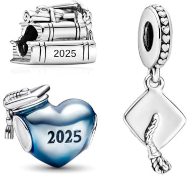 PHCLASY Abschluss Graduation Cap Set Charms-Anhänger Kompatibilität für Armband Schulabschluss Charm Women's