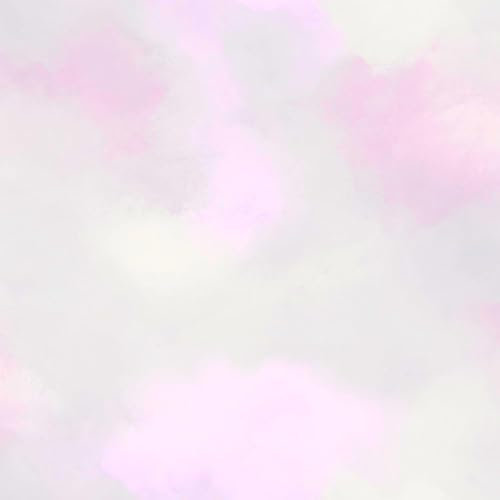 YöL Fluffy Clouds Wallpaper - Cream Pale Pastel Pink - Bedroom Nursery - Delicate Washable - Paste The Wall