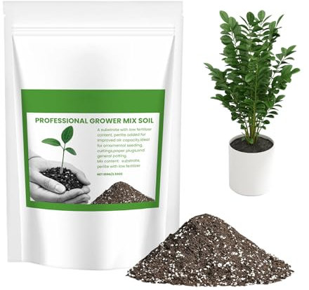Tuxuseo Natural Potting Soil Mixture – Potting Soil Automatic Long-Term Fertiliser with Drainage for Flowers Vegetables Indoor and Outdoor