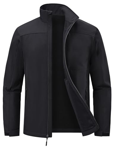 Huayuzh softshelljacke für herren Fleece Gefüttert Winterjacke | 100% polyester,Wasserabweisend Winddicht Warme,Outdoor Wandern Camping Angeln Alltag,Outdoorjacke