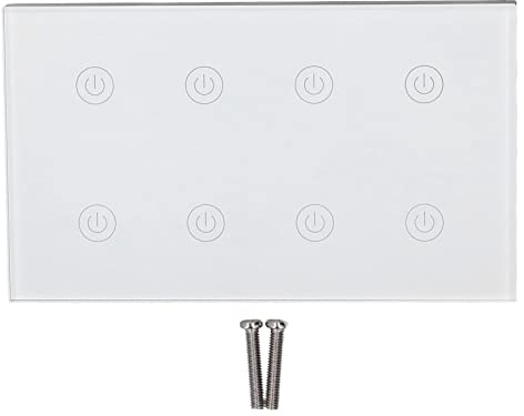 Walfront Touch-Lichtschalter, Intelligentes WLAN, Kabelloses Wandschalter-Panel mit Handy-Steuerung und Timer für Smart Life App, AC100–240 V