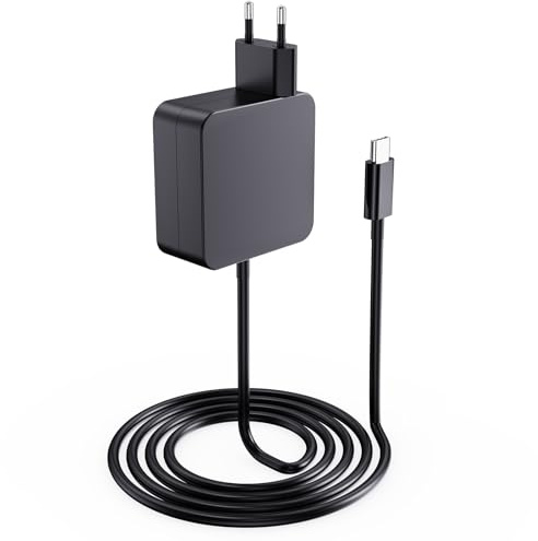 Caricatore USB-C 65W Compatibile con Microsoft Surface Pro 12 2025 11 10 9 | Compatibile con Surface Pro 13 (OLED) Snapdragon X Elite, Surface Pro 2 in 1 13 (2024) e PC Copilot+ Laptop Charger