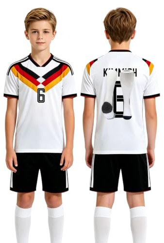 Trikot Kinder und Erwachsene,Trikot Mit Nummernschild und Namen Heim Auswärts Fussball Trikot Fussballtrikot T-Shirt, Short und Socken Set