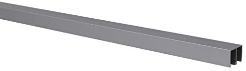 Wilai Aluminium-Doppel-Führungsschiene für Möbeltüren, Glasscheiben u. ä. 0,95 m lang, Silber