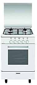 Glem GA551GWH four et cuisinière Blanc Gaz B - Fours et cuisinières (Cuisinière, Blanc, Rotatif, Devant, Gaz, Butane/Propane)