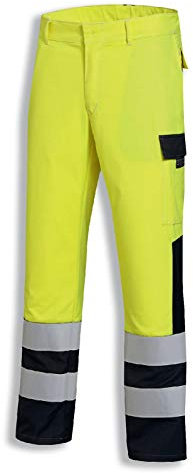 Uvex High-Vis 3299 Herren-Arbeitshose - Gelbe Warnschutz-Cargohose 46