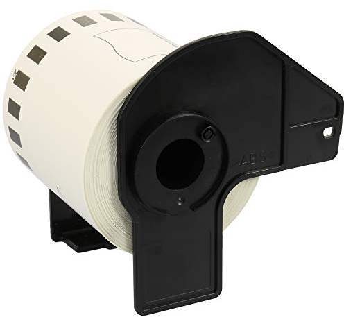 Rolle DK-22251 62mm x 15.24m Endlos-Etiketten kompatibel für P-Touch QL-800 QL-810W QL-820NWB | Rot und schwarz auf weiß