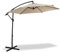 MaxxGarden Parasol Déporté Hexagonale ⌀300 cm - Parasol de Jardin - avec Manivelle Anti-Retour - Inclinable - Protection UV - Hauteur 220cm en Aluminium - Marron