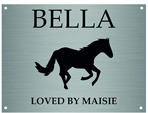 Maggie-mais Stable Door Sign, Horse/Pony Name Plate Plaque A5 20 X 15 CM