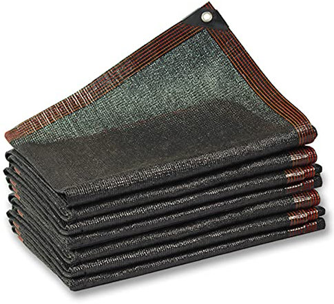 Greenhouse Covers Sunblock Shade Cloth Net Mesh Tarp 80% UV-Resistant Protection Plants Flowers Pet Kennels Outdoor Shade Screen Taped Edge With Grommets Included Black 10-Pin (4mx5m/13.1ftx16.4ft)