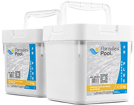 Paradies Pool pH Plus Granulat 10 kg, pH Heber Schwimmbecken Pool alkalisch