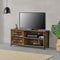 [en.casa] Fernsehtisch Engerdal 49 x 110 x 30 cm TV Lowboard mit Schrankfach und Ablagefläche Spanplatte Schwarz/Dunkler Holzton