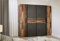 möbelando Kleiderschrank Schlafzimmerschrank Klamottenschrank Schrank Kaleb I Old Wood Vintage/Betonoptik Dunkelgrau