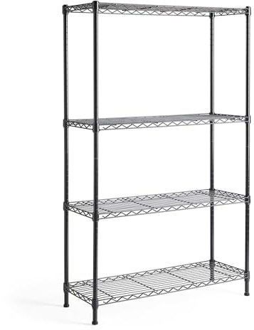 VonHaus Garage Shelving Units - Adjustable 4-Tier Wire Racking for Storage - Powder Coated Garage Shelves, Suitable as Pantry Shelves or as Greenhouse Shelving - Metal Wire Storage for Home