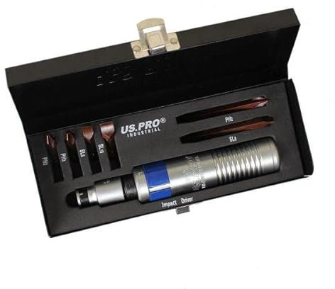 US PRO Industrial Impact Driver Set 7pc with S2 Bits 1/2 Square DR Hex Chuck 2293