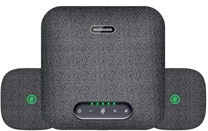 Matosio Octopus Pro Altoparlante e Microfono per Conferenza USB Wireless, Altoparlante per Conferenza con 2 Microfoni di Estensione per Pickup Vocale 8 Metri, Per Sala Conferenze