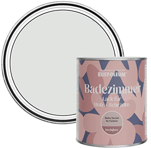 Rust-Oleum Grey Moisture Resistant Bathroom Wood and Cabinet Paint in Gloss Finish - Library Grey 750ml