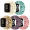 Bracelets de montre chouchou pour femme compatible avec Apple Watch 38 mm, 40 mm, 41 mm, 42 mm, 44 mm, 45 mm, bracelet de rechange élastique chouchou doux pour iWatch Series 7/6/5/4/3/2/1/SE,
