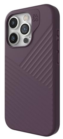 ZAGG Denali Snap iPhone 15 Pro Case - Drop Protection (16ft/5m), Dual Layer Textured Cell Phone Case, No-Slip Design, MagSafe Phone Case, Purple