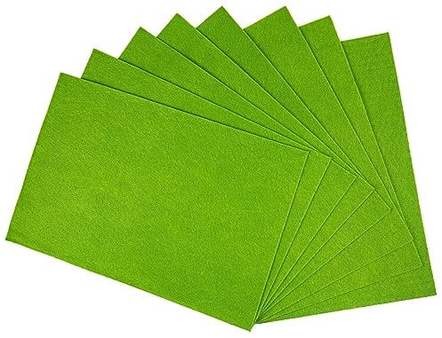 Interdruk - Felt Sheets - DIY Textile Fabrics Craft - 8X A4 Sheets - Light Green