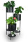 alma home Support de fleurs en métal noir - Porte-plante Pliable - 80 cm - Avec cache-pots et 6 étages - Pour l'intérieur et l'extérieur