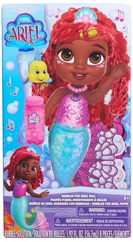 Just Play Disney Junior Arielle Meerjungfrau Spielfigur mit Seifenblaseneffekt und Soundfunktion, 8-teilig, Kinderspielzeug ab 3 Jahren