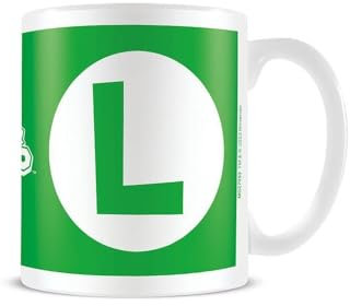 Super Mario - Taza Luigi Initial (Talla Única) (Verde, Blanco)
