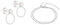 LIEBESKIND Edelstahl, Femme Boutons d'oreilles LJ-0480-E-11 & Layering-Armband LJ-0633-B-22 Silber