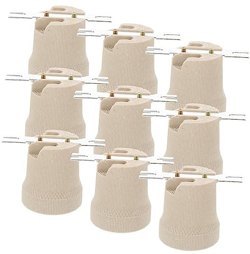UPKOCH 12 Pièces douille en céramique e27 douille en porcelaine douille de candélabre resistance chauffante thermolactile bougeoirs prise universelle support de plafonnier