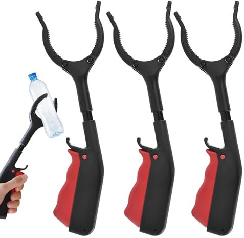 SABVITA Kinder Greifzange, 3 Stück Senioren Kurz MüLlgreifer, 30 cm Tragbare MüLlsammelzange Multifunktionale Müllzange HygienemüLlklammern Greifarm Garten Greifer für die Müllabfuh