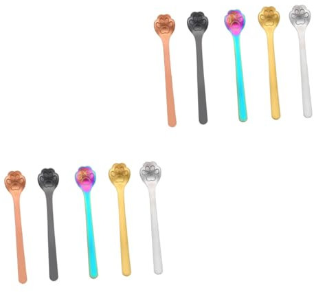 Alipis 10 Pièces ustensiles de cuisine Cuillère à café pour restaurant Cuillère à dessert pour café à cocktail s à expresso or pattes concentré de à remuer
