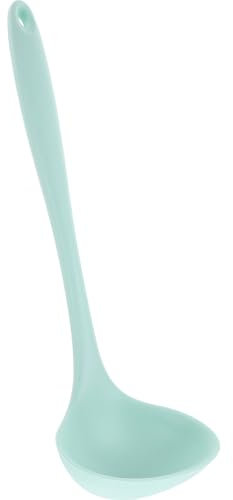 iplusmile Silicone Kitchen Ladle Spoon Large Big Belly Soup Spoon Heat-Resistant Non-Stick Pouring Ladle Ideal for Home Cooking and Serving