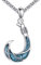 Fish Hook Necklace 925 Sterling Silver Turquoise Fish Hook Pendant Necklace Fish Hook Jewellery Gifts for Women Men