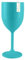 Gem Imports Turquoise Blue Plastic Reusable Wine Glass 300ml