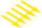 PATIKIL Autocollant Flèche 6 Pouces, 6 Feuilles Panneau Directionnel en PVC Adhésif Amovible pour Marquage de Sols, Jaune