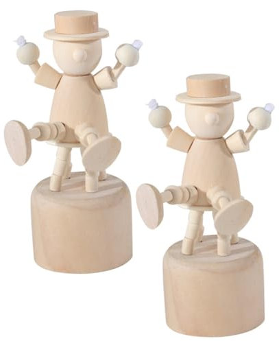 TOYANDONA 2stücke Holz Clown Form Dekoration Unbearbeitetes Diy Holz Ornament Schreibtisch Deko Clown Für Schlafzimmer Wohnzimmer Handwerk Projekt