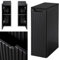 [en.casa] Badezimmerschrank Skelbolu Badschrank mit Einer Tür gerillt 20 x 60 x 40 cm Unterschrank mit Abdeckplatte Badkommode Midischrank schmal Schwarz