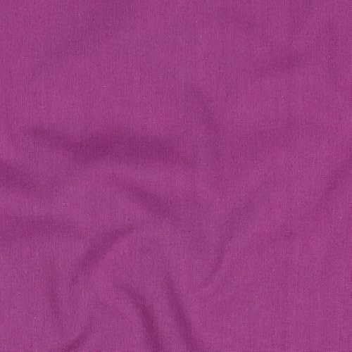 VmG-Store Baumwollstoff Uni 100% Baumwolle Oeko-Tex Meterware ab 50cm über 70 Farben zur Auswahl (106 Mulberry, 50 x 148cm)