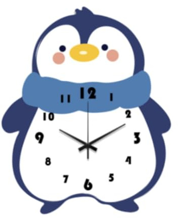 LOVIVER Pinguin Wanduhr Stille Café Home Decor Ornament Moderne, Nicht tickende Hängeuhr für das Haus aus Hauswarming Bauernhaus Party Hotel