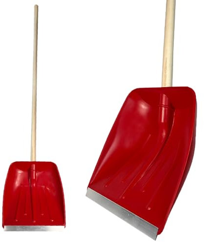 Crisalide® - Badile Professionale In ABS, Estremità Rinforzata In Alluminio Anti Urto, 42 x 37 CM, Manico 135 CM, Versatile Per Uso Agricolo, Giardinaggio E Edilizia, Pala Ergonomica