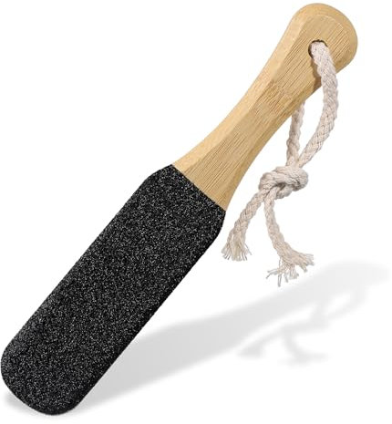 JJUNW Lime pour pieds durcies, pierre ponce, soin des pieds, lime pour callosités pour peaux durcies et sèches, grattoir à talon, lime à pieds, outil de pédicure pour racloir les peaux mortes (noir)