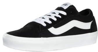 Vans Herren Vero Wildleder-Sneaker, Black/White, 43 EU