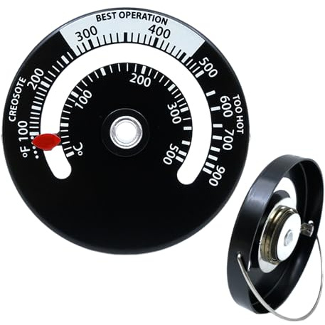 Magnetic Stove Thermometer Fire Stove Thermometer Gauge for Wood Log Chimney Oven Temperature Meter (1)