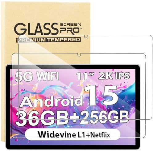 KUSINHOKA Protector de Pantalla para WOREGOO Tablet 11 Pulgadas, [2 Pack] Cristal Templado Película Anti-arañazos, Alta Dureza, HD Clear Vidrio Templado Tableta Protector para Tablet WOREGOO M198