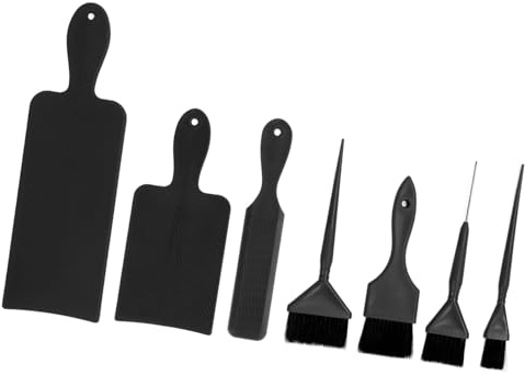 ZJchao Set, Planche de Balayage 7 Pièces Ensemble d'outils de Teinture pour Cheveux Kit de Pinceaux de Coloration pour Planche de Balayage pour Mèches Professionnelles et Application de Couleur -