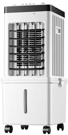 Rafraîchisseur d'Air Évaporatif, 15L Portable avec Oscillation Auto 120°, Ventilateur Silencieux 3 Vitesses, Modes