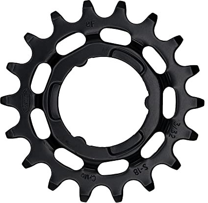 Kettenblatt, KMC Ritzel, 1/2 x 3/32, E-Bike, Shimano, Schaltungsnaben, 18 Zähne, CrMo, schwarz